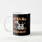 Trick Or Halloween Radiation Oncology Rad Therapy コーヒーマグカップ (左)
