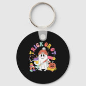 Trick Or Ot Occupational Therast Ghost Halloween W キーホルダー (正面)