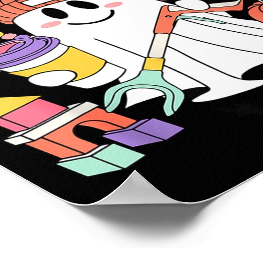 Trick Or Ot Occupational Therast Ghost Halloween W ポスター (角)