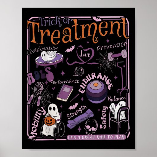 Trick Or Pt Physical Therapy Therast Halloween ポスター (正面)