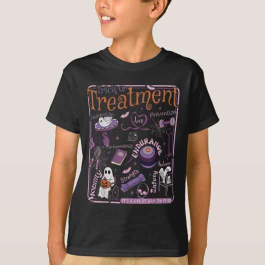 Trick Or Pt Physical Therapy Therast Halloween Tシャツ (正面)