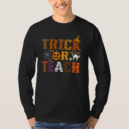 Trick Or Teach Funny Teacher Halloween Costume Men Tシャツ (正面)