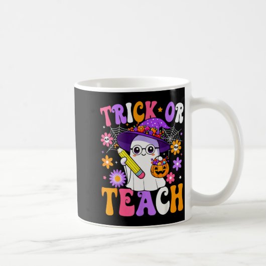 Trick Or Teach Teacher Ghost Teaching Fun Hallowee コーヒーマグカップ (右)