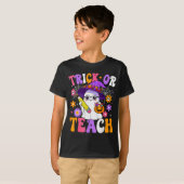 Trick Or Teach Teacher Ghost Teaching Fun Hallowee Tシャツ (正面フル)