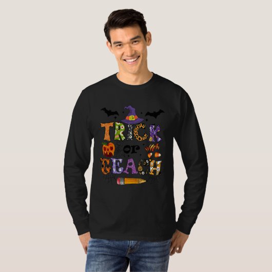 Trick Or Teach  Teacher Halloween Costume 1 Tシャツ (正面フル)