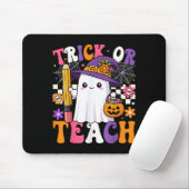 Trick Or Teach Teacher Pencil Ghost Funny Hallowee マウスパッド (マウス)
