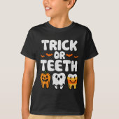 Trick Or Teeth Halloween Funny Dental Dentist Men  Tシャツ (正面)