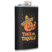 Trick or Tequila – Funny Halloween Pumpkin Party F フラスク (右)