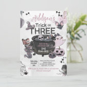 Trick or Three 3rd Birthday Halloween 招待状 (スタンド正面)