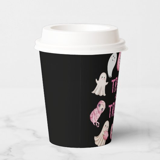 Trick Or Three Halloween Ghost 3rd Birthday Party 紙コップ (右)