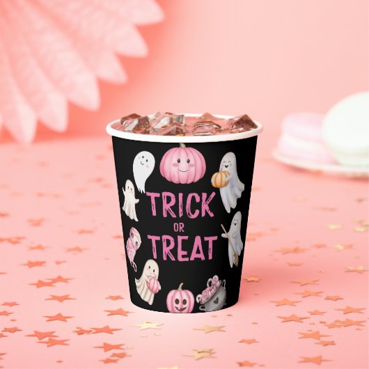Trick Or Three Halloween Ghost 3rd Birthday Party 紙コップ (インサイチュ)