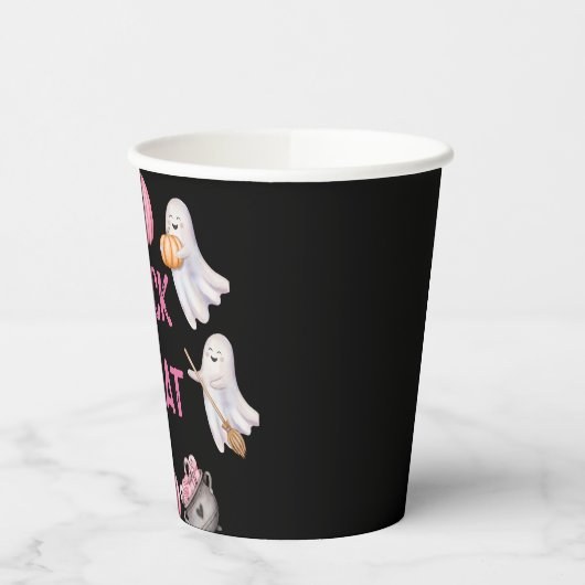 Trick Or Three Halloween Ghost 3rd Birthday Party 紙コップ (左)