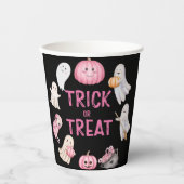 Trick Or Three Halloween Ghost 3rd Birthday Party 紙コップ (正面)