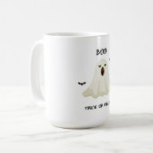 Trick or Tired – Funny Halloween Ghost Coffee Mug コーヒーマグカップ (正面左)