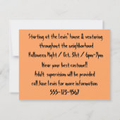 Trick Or Treat招待状 招待状 (裏面)