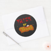Trick or Treat おもしろい Boo Halloweenステッカー ラウンドシール (封筒)