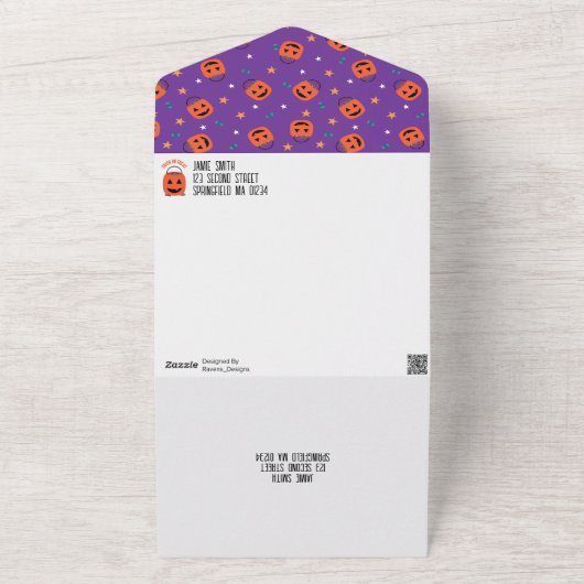 Trick or Treat  オールインワン招待状 (外側)