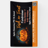 TRick or treat 募金活動 PTO PTA 教会 バナー 横断幕 (縦)