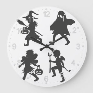 Trick or treat -背景色を選択 ラージ壁時計