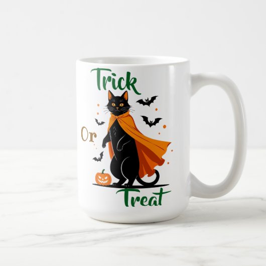 Trick or Treat Black Cat Specialty Mug コーヒーマグカップ (右)