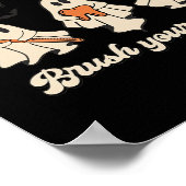 Trick Or Treat Brush Your Teeth Halloween Dental H ポスター (角)