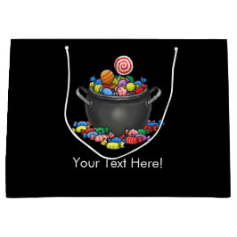 Trick or Treat Candy Cauldron ラージペーパーバッグ
