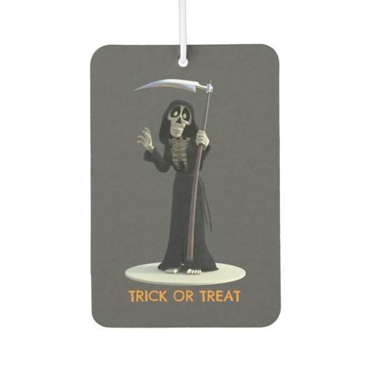 Trick or Treat. Cartoon Grim Reaper カーエアーフレッシュナー (正面)