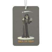 Trick or Treat. Cartoon Grim Reaper カーエアーフレッシュナー (裏面)