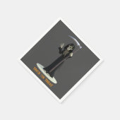 Trick or Treat. Cartoon Grim Reaper スタンダードカクテルナプキン (角)