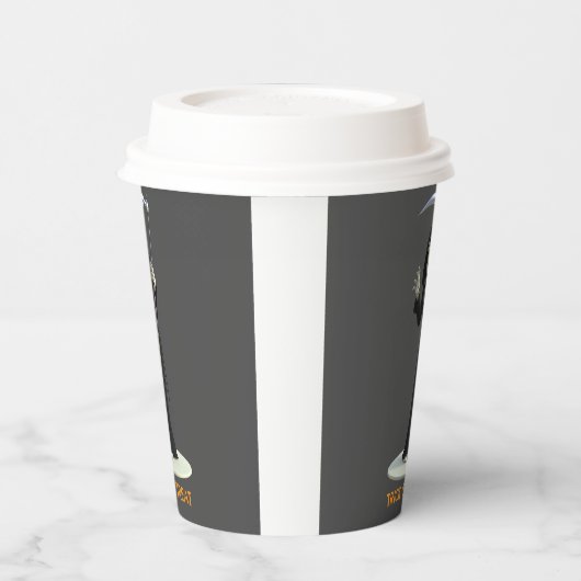 Trick or Treat. Cartoon Grim Reaper 紙コップ (左)