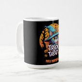 Trick or Treat Cat - Creepy Crawlies Orange Black コーヒーマグカップ (正面左)