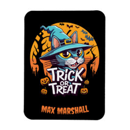 Trick or Treat Cat - Creepy Crawlies Orange Black マグネット