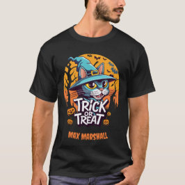 Trick or Treat Cat - Creepy Crawlies Orange Black Tシャツ