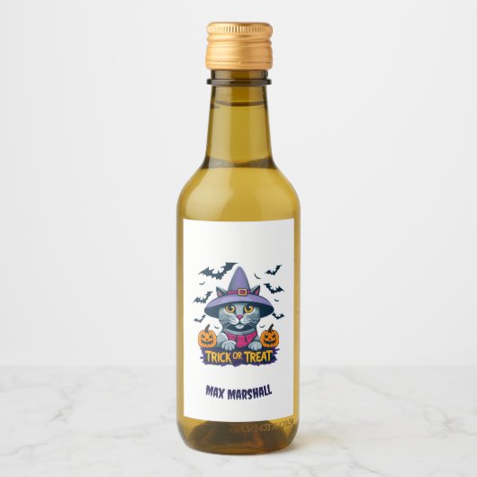 Trick or Treat Cat - Fright Night Violet Black ワインラベル (正面)
