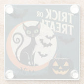 Trick or treat chat noir ガラスコースター (裏面)