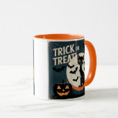 Trick or treat chat noir マグカップ (正面右)