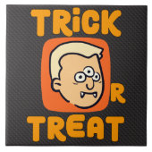 Trick Or Treat - Dessin Vampire Halloween タイル (正面)
