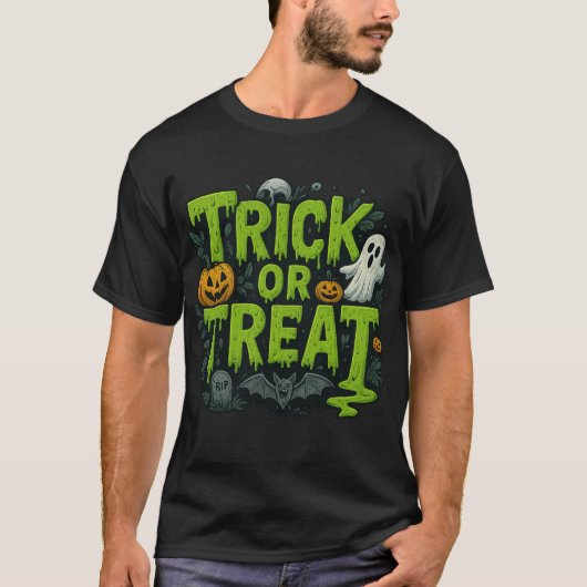 Trick or Treat Dripping Font T-Shirt  Tシャツ (正面)