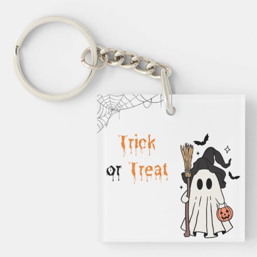 Trick or Treat Ghost Keychain キーホルダー (正面)