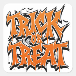 Trick Or Treat Graffiti スクエアシール