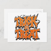 Trick Or Treat Graffiti ポストカード (正面/裏面)