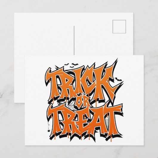 Trick Or Treat Graffiti ポストカード (正面/裏面)