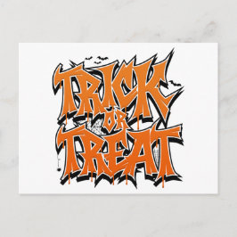 Trick Or Treat Graffiti ポストカード