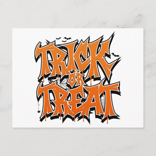 Trick Or Treat Graffiti ポストカード (正面)