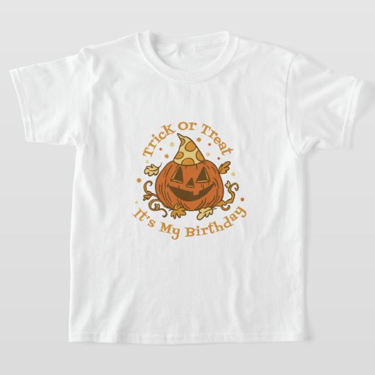 Trick or Treat Halloween Birthday T-Shirt Tシャツ (レイダウン)