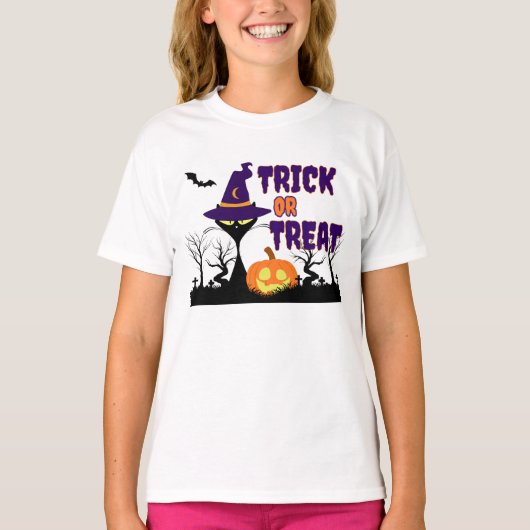 Trick or Treat - Halloween Cat - Kid's T-Shirt Tシャツ (正面)