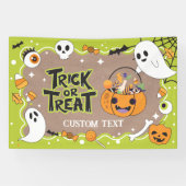 Trick or Treat Halloween craft party banner 横断幕 (横)