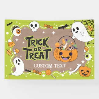 Trick or Treat Halloween craft party banner 横断幕