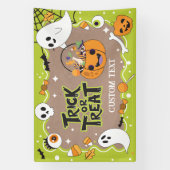 Trick or Treat Halloween craft party banner 横断幕 (縦)