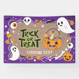 Trick or Treat Halloween craft party banner 横断幕